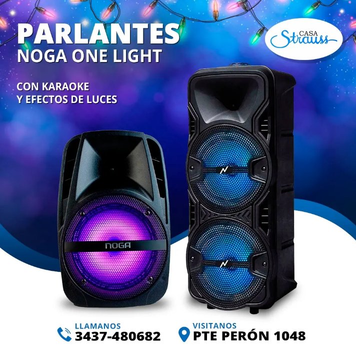 Parlantes Noga One Light karaoke