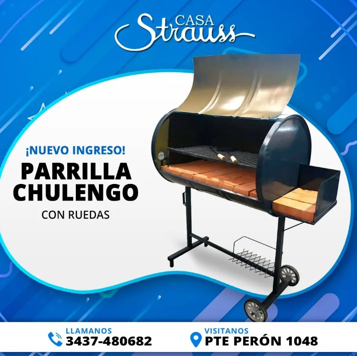 Parrilla Chulengo con ruedas